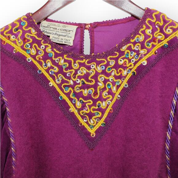 Vintage BettinaDiCapri Adrian'sOriginal Sweater Skirt Set Italy Cashmere Velvet - Picture 9 of 16